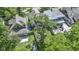 This aerial shot reveals a well-maintained property with a spacious backyard and surrounding neighborhood at 344 N Whittier Pl, Indianapolis, IN 46219