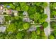 Zenithal view capturing the neat grid of houses and verdant foliage of the neighborhood at 4410 N Pennsylvania St, Indianapolis, IN 46205
