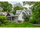 Charming backyard featuring a patio, lush lawn, screened porch, and beautiful landscaping at 4410 N Pennsylvania St, Indianapolis, IN 46205