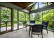 Relaxing screened porch with seating area and views of the lush backyard, perfect for enjoying the outdoors at 4410 N Pennsylvania St, Indianapolis, IN 46205