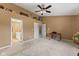 Spacious bedroom featuring neutral walls and adjacent bathroom at 4907 Franklin Villas Pl, Indianapolis, IN 46237