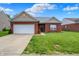 Charming single-story brick home with a well-maintained lawn and a two-car garage at 5305 Adrian Orchard Dr, Indianapolis, IN 46217