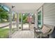 Cozy screened-in porch with comfortable seating and views of the outdoors at 6176 Kingsley Dr, Indianapolis, IN 46220
