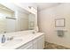 Bright bathroom featuring double sinks, white cabinets, and modern fixtures, great for busy mornings at 6832 Oakcrest Dr, McCordsville, IN 46055