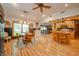 Charming dining area flows to the kitchen and living spaces, offering a cohesive design at 806 Maplewood Ave, Anderson, IN 46012