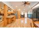 Bright kitchen and dining area with wood cabinets, modern appliances, and natural light at 806 Maplewood Ave, Anderson, IN 46012