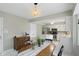 Cozy dining area adjacent to kitchen with views into living room at 8218 San Carlos Ct, Indianapolis, IN 46256