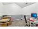 Bright home office with neutral carpet and walls, perfect for working remotely at 8910 Hunters Creek Dr # 207, Indianapolis, IN 46227