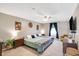 Expansive bedroom featuring dual beds, stylish decor, and soft natural light creates a serene and comfortable space at 9832 Scotch Pine Ln, Indianapolis, IN 46256
