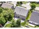 An aerial view of a well maintained home with a beautiful backyard and mature trees at 12612 Majestic Way, Fishers, IN 46037