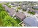 An aerial shot showcases the home within a neighborhood setting, surrounded by manicured lawns and tree-lined streets at 1274 Timber Bluff Rd, Westfield, IN 46074