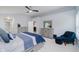 Primary bedroom with gray furniture, including dressers, and a serene atmosphere at 1274 Timber Bluff Rd, Westfield, IN 46074