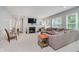 Spacious living room featuring plush seating, a fireplace, and ample natural light at 1274 Timber Bluff Rd, Westfield, IN 46074