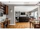 Bright living room with open concept, built-in shelves, and fireplace at 14805 Chamberlain Dr, Westfield, IN 46074