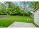 Well-maintained backyard with lush lawn, wooden fence, and mature trees offering ample privacy at 16768 Maraschino Dr, Noblesville, IN 46062