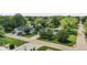 Aerial of the neighborhood highlights mature trees, and proximity to local amenities at 1817 Edgewood Dr, Anderson, IN 46011