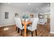 Charming dining space with a wooden table, comfortable seating, and elegant decor, creating a warm ambiance at 1825 E Maryland St, Indianapolis, IN 46201