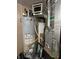 Basement featuring a hot water heater and HVAC system, ensuring efficient climate control and hot water supply at 204 Meadow Creek S Dr, Whiteland, IN 46184
