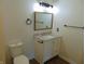 Bathroom with a stylish vanity, modern mirror, and clean design elements at 2116 Galaxy Dr, Franklin, IN 46131
