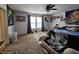 Spacious bedroom filled with natural light, offering carpet and fan at 3292 Underwood Dr, Whiteland, IN 46184