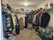 Spacious walk-in closet with ample shelving and storage for clothes and accessories at 3292 Underwood Dr, Whiteland, IN 46184