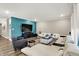 Cozy living room is complete with contemporary furnishings and a neutral color scheme at 3592 Gillsland Rd, Bargersville, IN 46106