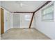Bedroom featuring carpeted floors, white walls, a window, ceiling fan, and closet at 3642 S Mauxferry Rd, Franklin, IN 46131