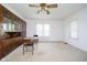 Open dining room with a built in cabinet and window at 3642 S Mauxferry Rd, Franklin, IN 46131