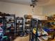 Room with black shelving units full of various items at 4336 Abby Creek Ln, Indianapolis, IN 46205