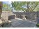 Private outdoor patio with a grill, seating, and fenced-in yard, perfect for relaxing at 601 Conner Creek Dr, Fishers, IN 46038
