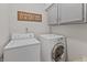 Clean and functional laundry room with modern washer and dryer units at 601 Conner Creek Dr, Fishers, IN 46038