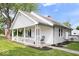 Quaint single-story home with a covered front porch, fresh exterior paint, and well-kept landscaping at 606 E County Line Rd, Indianapolis, IN 46227