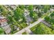The home features an inviting street and neighborhood lined with mature trees at 6102 Primrose Ave, Indianapolis, IN 46220