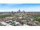 Wide aerial view highlights downtown buildings and surrounding landscape at 630 N College Ave # 105, Indianapolis, IN 46204