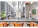 Bright and airy kitchen boasting gray cabinets, stainless steel appliances, and a sleek countertop with barstools at 630 N College Ave # 105, Indianapolis, IN 46204