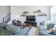 Cozy living room featuring comfortable seating, stylish decor, and great natural light at 6871 Adalene Ln, Carmel, IN 46033