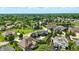 Neighborhood aerial view featuring a backyard pool and surrounding greenery at 7116 Trail Ridge Ln, Indianapolis, IN 46259