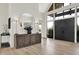 A stylish foyer with wood floors and elegant decor, creating a welcoming ambiance at 7116 Trail Ridge Ln, Indianapolis, IN 46259