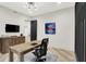 The stylish office features an open floor plan, modern decor, and abundant natural light at 7116 Trail Ridge Ln, Indianapolis, IN 46259