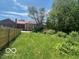 Fenced backyard with green lawn, trees and a view of neighboring buildings at 811 W 25Th St, Indianapolis, IN 46208