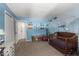 Charming bedroom featuring a crib and playful airplane-themed decor at 8581 N Goat Hollow Rd, Mooresville, IN 46158