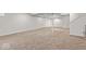 Spacious finished basement with neutral walls and carpet, perfect for recreation or storage at 8635 Nolan Dr, Fishers, IN 46038
