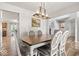 Shows dining room and natural light fixture at 8635 Nolan Dr, Fishers, IN 46038