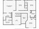 Upstairs floor plan featuring four bedrooms, including a main bedroom, and two bathrooms at 8635 Nolan Dr, Fishers, IN 46038