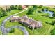 Aerial view of property including the house, pond, and detached garage at 893 W 500 S, Anderson, IN 46013