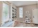 Cozy bonus room with built-in shelving, perfect for a playroom or reading nook at 1009 Broadway St, Indianapolis, IN 46202