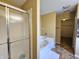 Well-maintained bathroom features a shower and soaking tub at 10836 Zimmerman Ln, Indianapolis, IN 46231