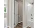 Stylish bathroom with modern fixtures, including a tiled shower and updated vanity for a refreshing and contemporary feel at 113 Spring Creek Ct, Noblesville, IN 46062