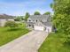 A beautiful house with three car garage, a big front yard, and a basketball hoop on a sunny day at 113 Spring Creek Ct, Noblesville, IN 46062