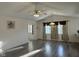 Spacious living room with vaulted ceilings and hardwood floors at 11523 Coastal Way, Indianapolis, IN 46229